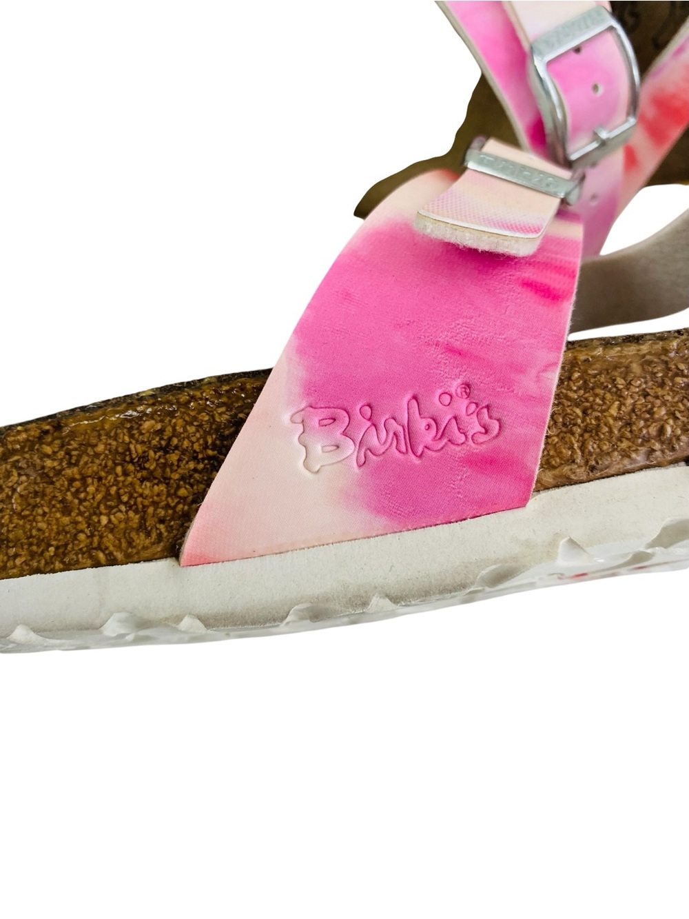 Birkenstock Birki’s Solina Suede Pink/Purple Sandals Size L8 M6 - Picture 5 of 7